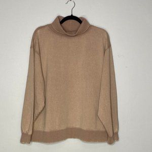 NWT ZARA Turtle Neck Sweater Camel Tan Long Sleeves Oversized Relaxed Small